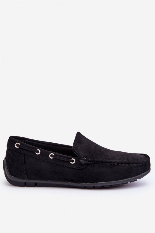 Mocassini da uomo in suede nero Rayan