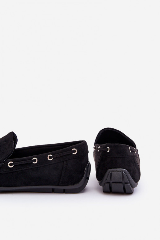 Mocassini da uomo in suede nero Rayan