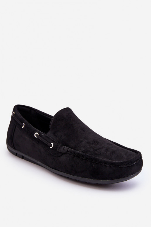 Mocassini da uomo in suede nero Rayan