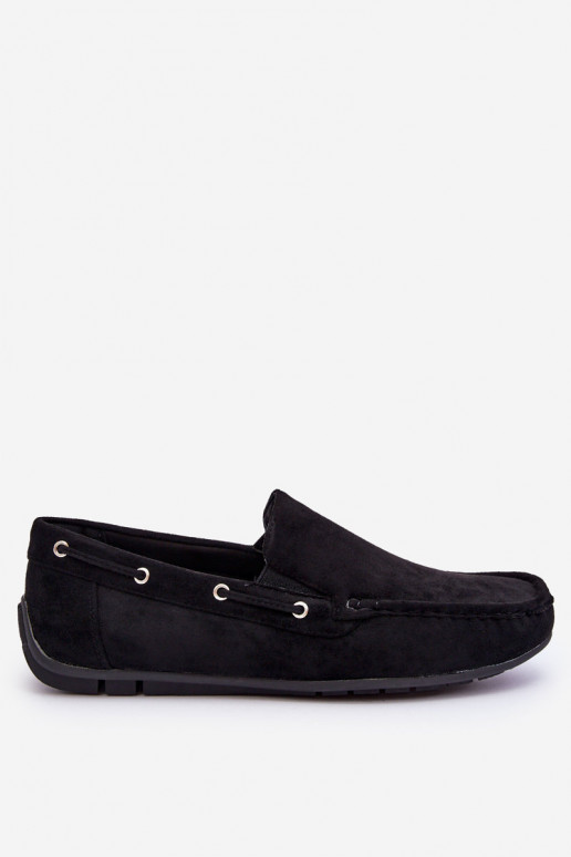 Mocassini da uomo in suede nero Rayan
