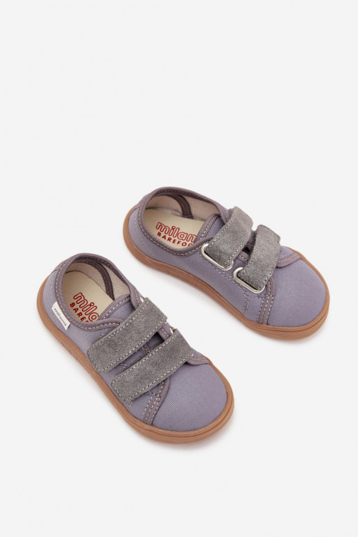 Infradito grigie "Barefoot" per bambini "Sklandžiai" Milami Saphira
