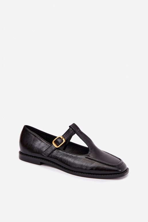 Scarpe nere in ecopelle con cinturini Bonnia
