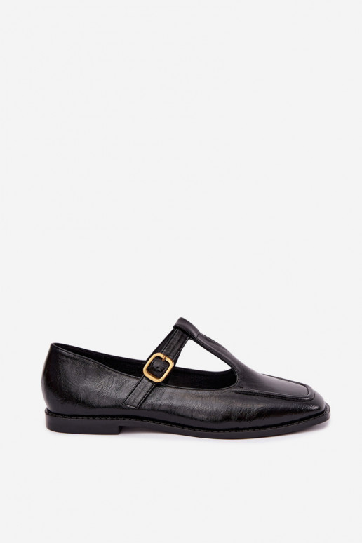 Scarpe nere in ecopelle con cinturini Bonnia