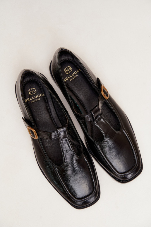 Scarpe nere in ecopelle con cinturini Bonnia