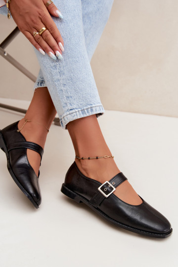 Ballerine nere con fibbie Muretta 2