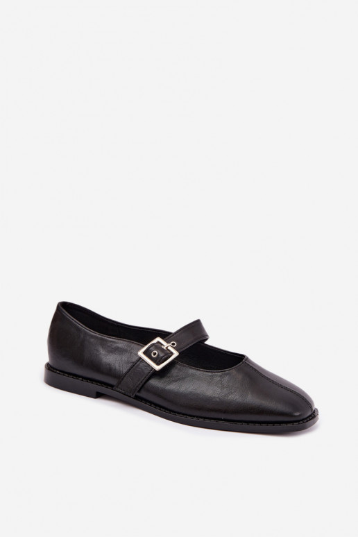 Ballerine nere con fibbie Muretta