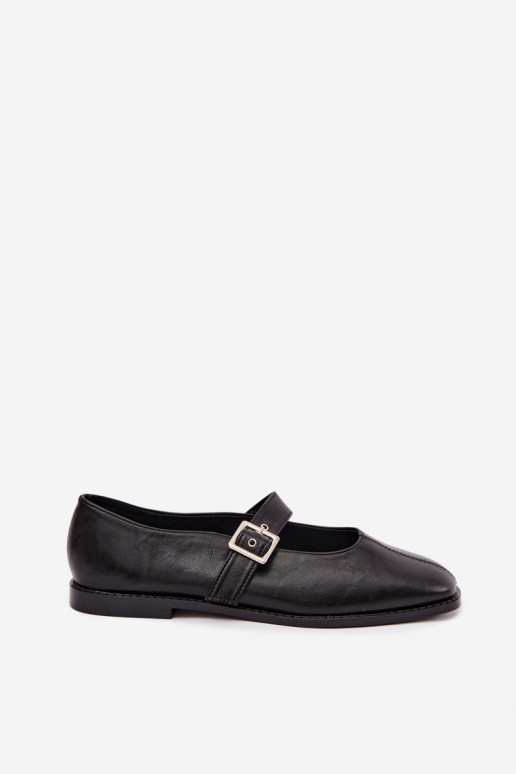 Ballerine nere con fibbie Muretta