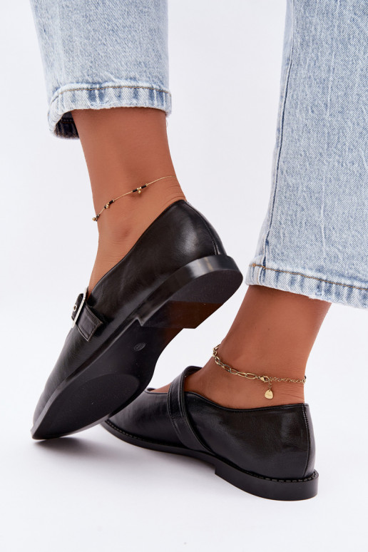 Ballerine nere con fibbie Muretta