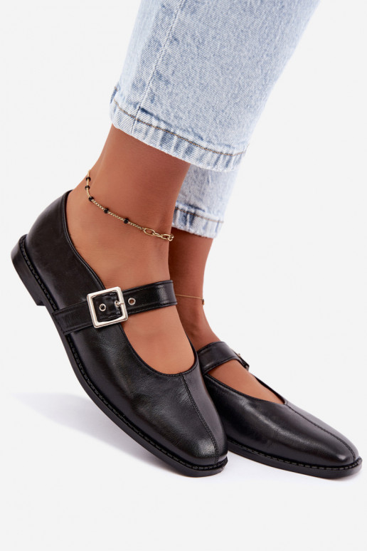 Ballerine nere con fibbie Muretta