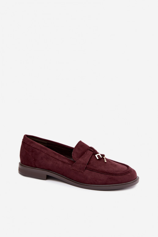 Mocassini bordeaux da donna in ecopelle scamosciata Raylie