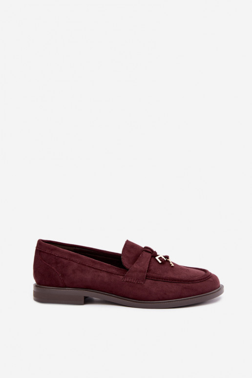 Mocassini bordeaux da donna in ecopelle scamosciata Raylie