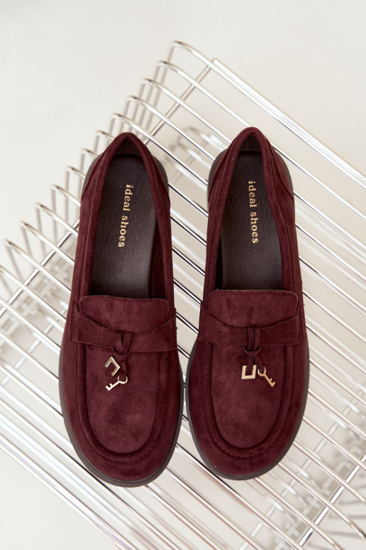 Mocassini bordeaux da donna in ecopelle scamosciata Raylie