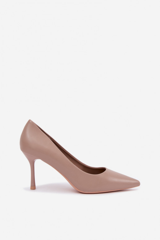 Décolleté classiche khaki in ecopelle Nesha