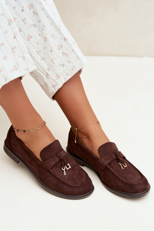 mocassini da donna in suede sintetico color cioccolato Raylie