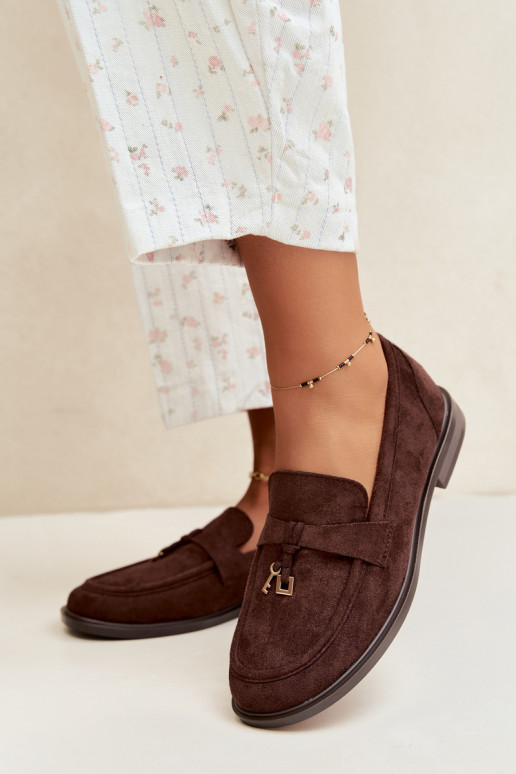 mocassini da donna in suede sintetico color cioccolato Raylie