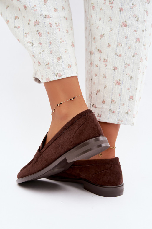 mocassini da donna in suede sintetico color cioccolato Raylie