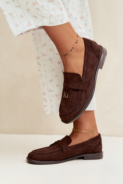 mocassini da donna in suede sintetico color cioccolato Raylie