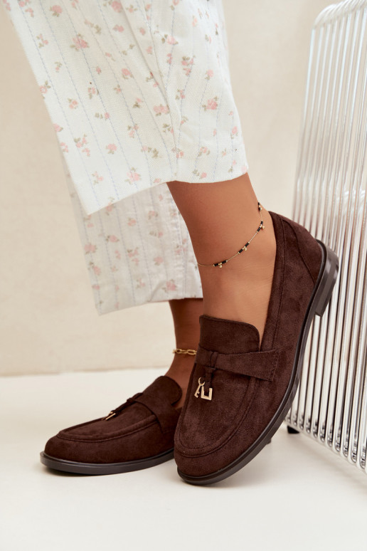 mocassini da donna in suede sintetico color cioccolato Raylie