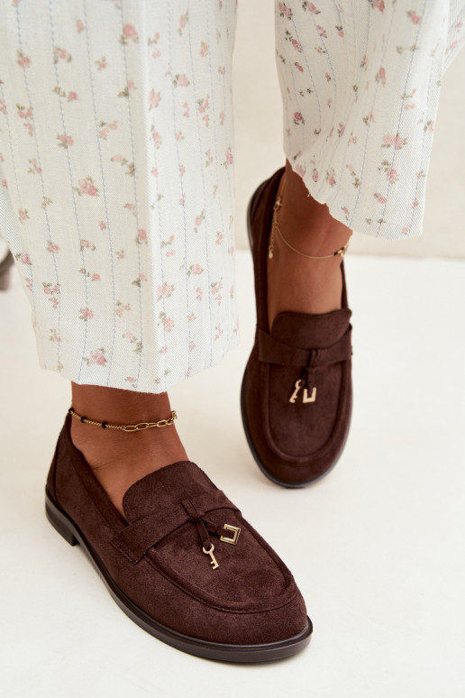 mocassini da donna in suede sintetico color cioccolato Raylie