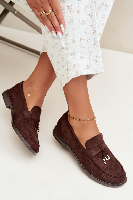 mocassini da donna in suede sintetico color cioccolato Raylie