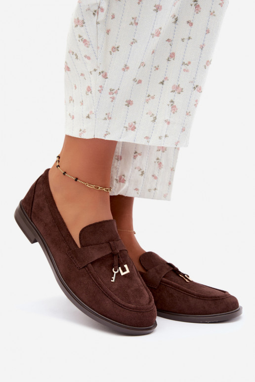 mocassini da donna in suede sintetico color cioccolato Raylie