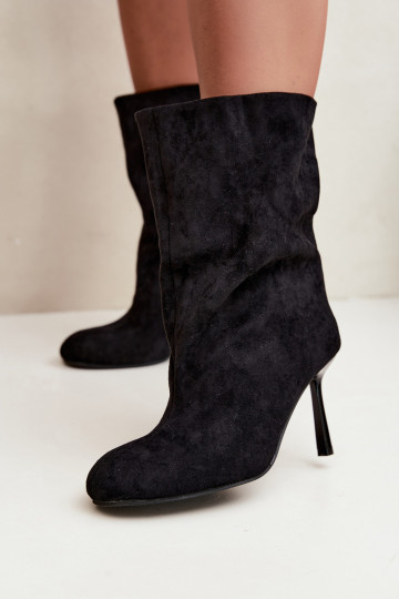 Stivaletti neri con tacchi sottili Slouchy Penrose