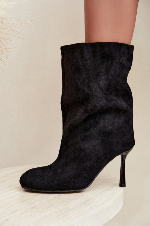 Stivaletti neri con tacchi sottili Slouchy Penrose