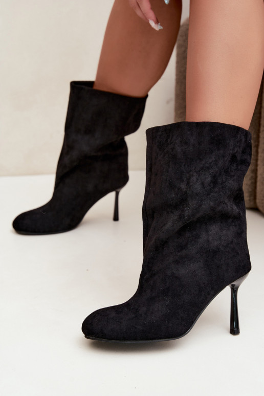 Stivaletti neri con tacchi sottili Slouchy Penrose