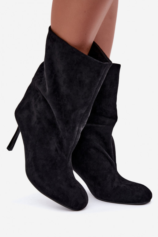 Stivaletti neri con tacchi sottili Slouchy Penrose