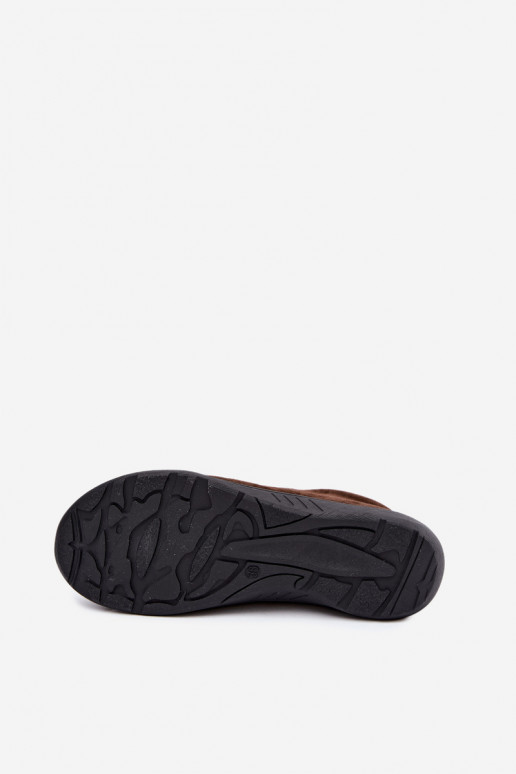 Scarpe da donna in suede sintetico color cioccolato Brindle