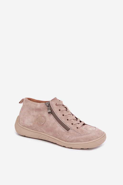Scarpe da donna in suede sintetico color sabbia Brindle