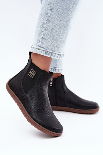 Scarpe in pelle nere Barefoot Altie