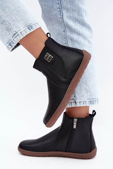 Scarpe in pelle nere Barefoot Altie 2