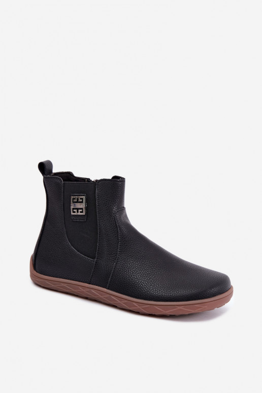 Scarpe in pelle nere Barefoot Altie