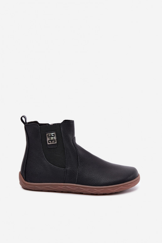 Scarpe in pelle nere Barefoot Altie