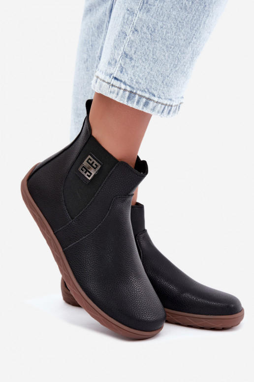 Scarpe in pelle nere Barefoot Altie