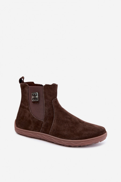 Scarpe in suede color cioccolato Barefoot Altie