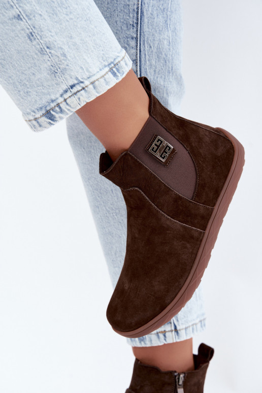 Scarpe in suede color cioccolato Barefoot Altie
