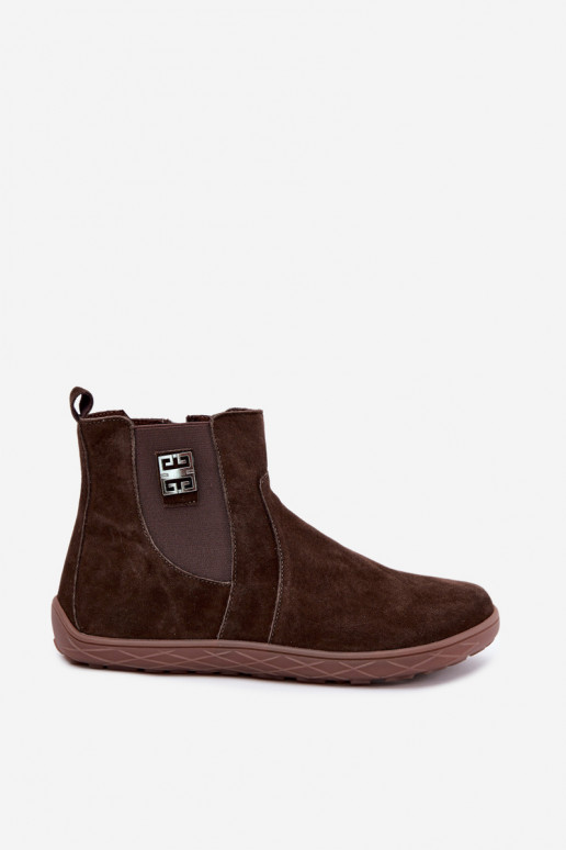 Scarpe in suede color cioccolato Barefoot Altie