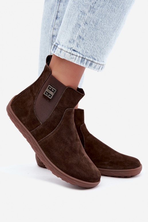 Scarpe in suede color cioccolato Barefoot Altie