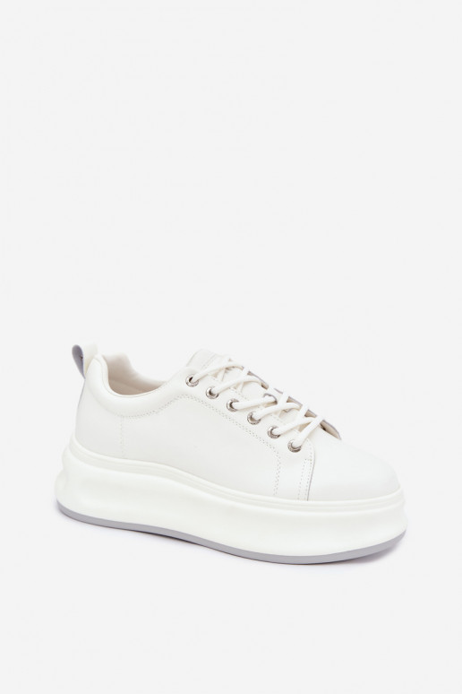 Sneakers bianche da donna con plateau GOE SS2N4021