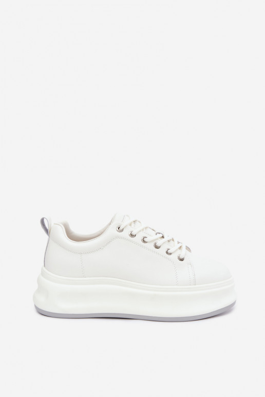 Sneakers bianche da donna con plateau GOE SS2N4021