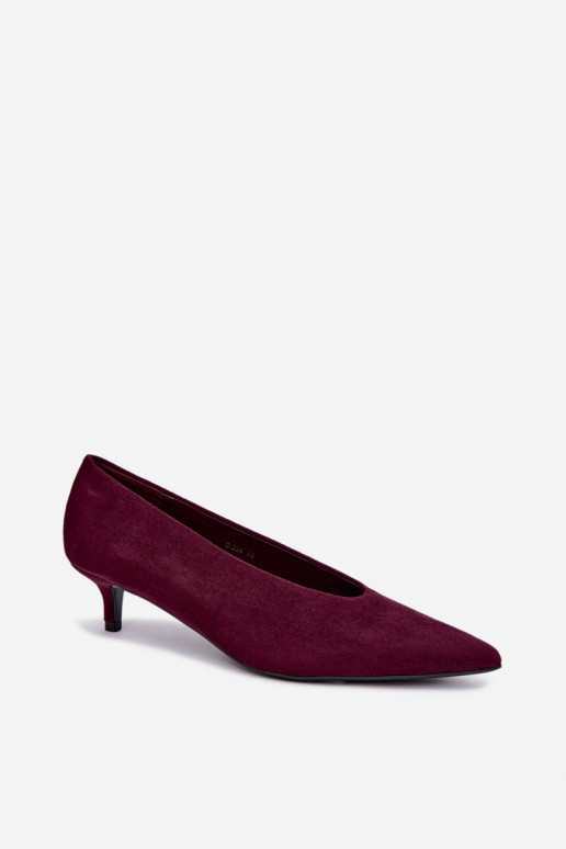 Scarpe in suede bordeaux con Kitten Heel Nuretta