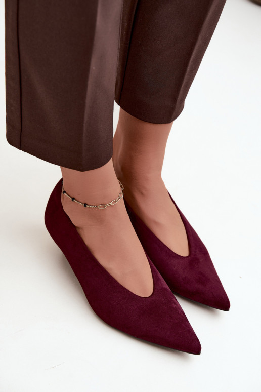 Scarpe in suede bordeaux con Kitten Heel Nuretta