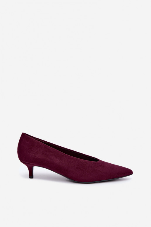Scarpe in suede bordeaux con Kitten Heel Nuretta