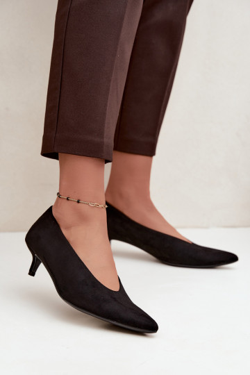 Scarpe in suede nere con Kitten Heel Nuretta 2