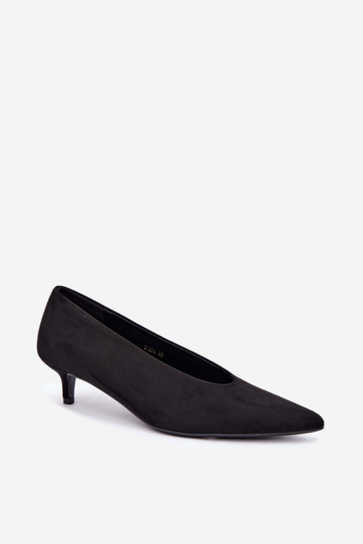 Scarpe in suede nere con Kitten Heel Nuretta