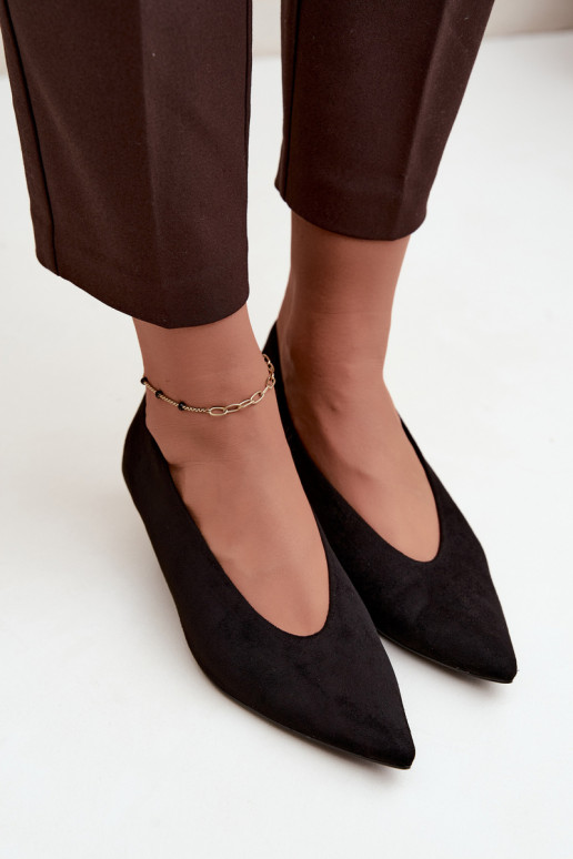 Scarpe in suede nere con Kitten Heel Nuretta