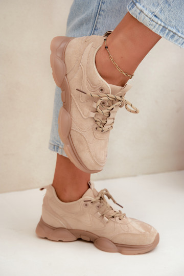 Sneakers da donna in colore sabbia Shaley 2