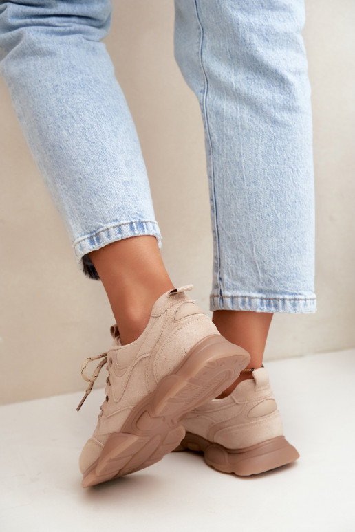 Sneakers da donna in colore sabbia Shaley